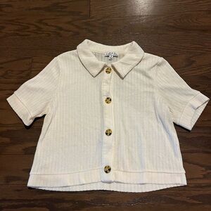 Women's Cream Button Down Shirt